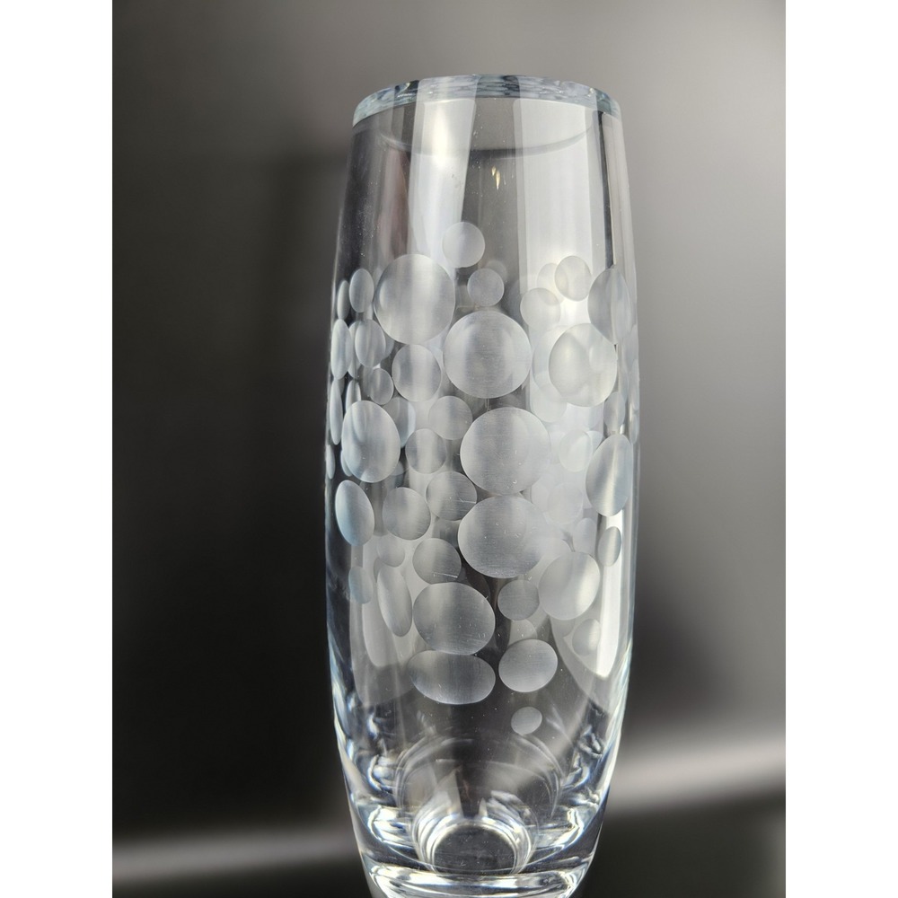 Bohemia Crystal Vase‎ Inverted Bubbles Czech Republic Original Box Elegant! - Picture 10 of 15